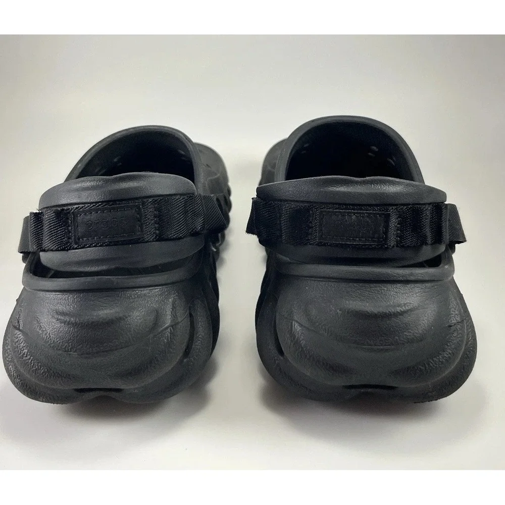 Crocs Echo Clog M 4 W 6 Black Streetwear Hype All Terrain Sandals Water Shoes